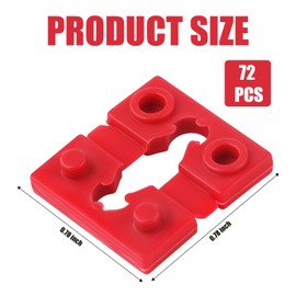 72pcs Outlet Spacers for Electrical Box, Switch and Receptacle Spacers for Loose Outlet Plug Fix, Light Switch Spacers, Electrical Receptacle Boxes Extender Outlet Shims (Red)