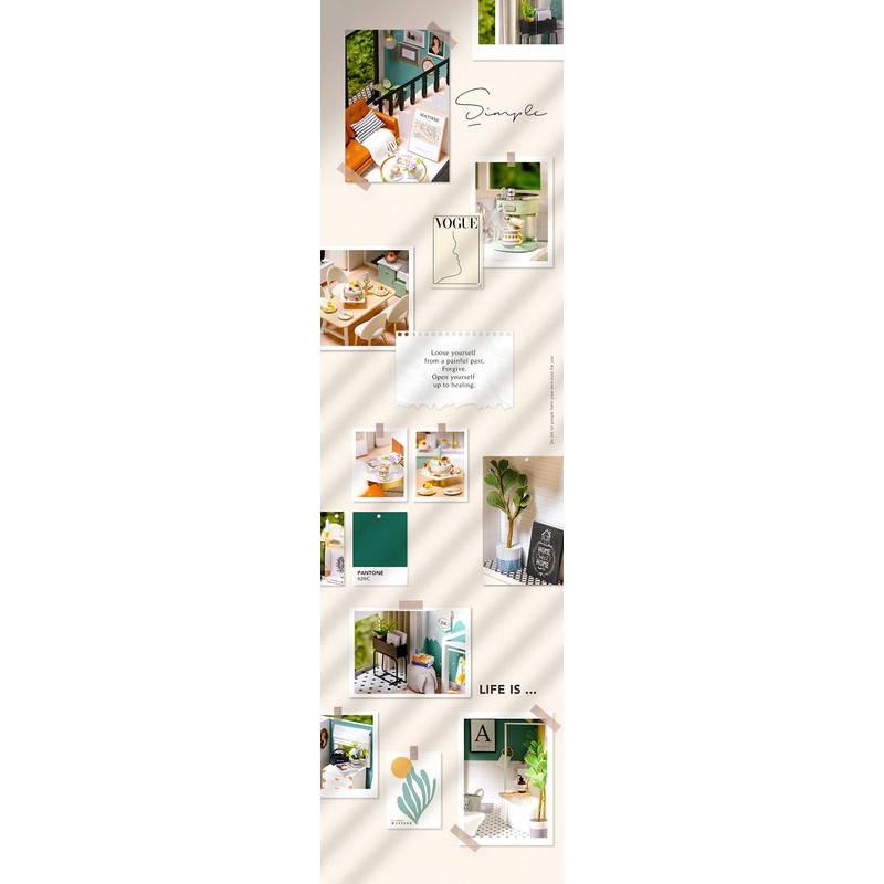 (t-FREAK) Dollhouse Handmade Kit Set, Miniature Comfortable Life