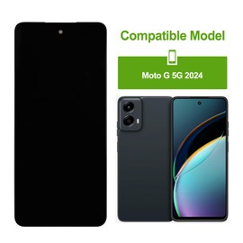 LCD Replacement Compatible with Motorola Moto G 5G 2024 XT2417-1 XT2417 XT2417D (Black Without Frame) LCD Display Touch Screen Digitizer Assembly with Repair Tools-6.6"