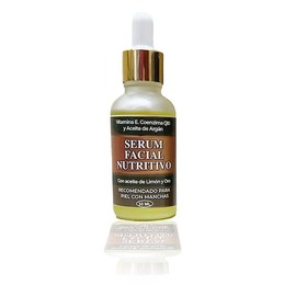 Serum Facial Antimanchas Nutritivo - Con Oro, Aceite de Limón y Rosa Mosqueta - Enriquecido con Vitamina E - 100% Natural - 30ml
