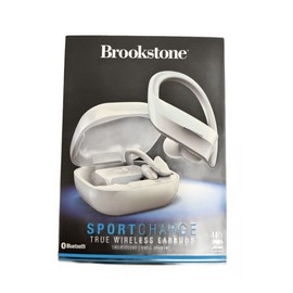 None Brookstone Sport Charge True Wireless Earbuds Sweat-Proof / Noise-Reducing