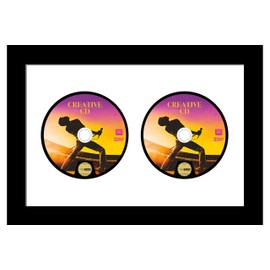 Creative Picture Frames 8" x 12" Double CD Disc Music Frame with White Matting Self Standing or Wall Display (Pack of 4)