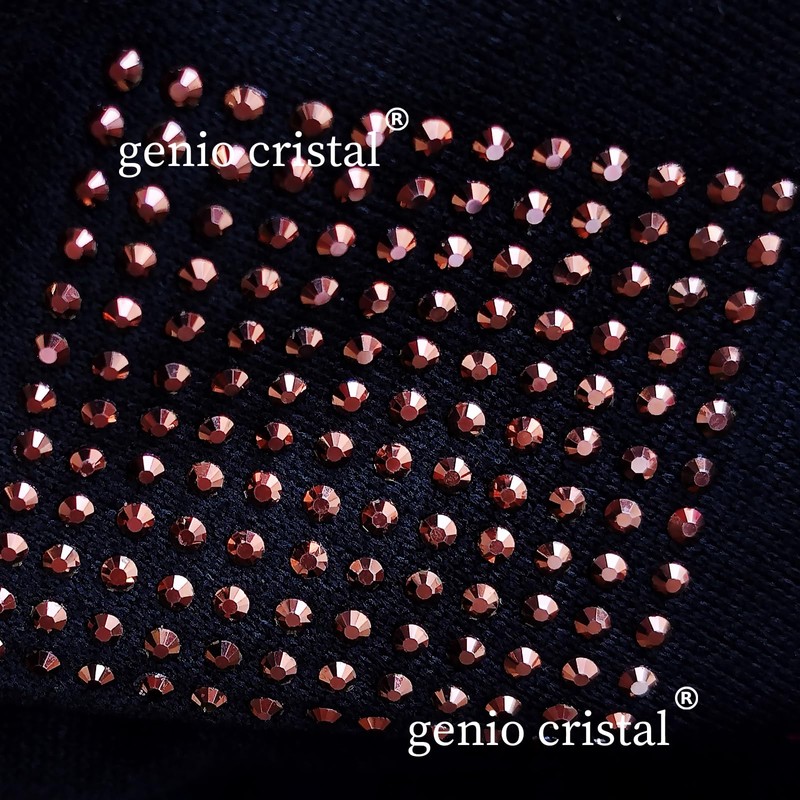 Genio Cristal Rose Gold SS10 Ultra Hotfix Rhinestones, 3600pcs Quality,