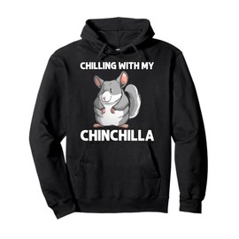 Cool Chinchilla For Men Women Animal Lover Rodent Zookeeper Pullover Hoodie