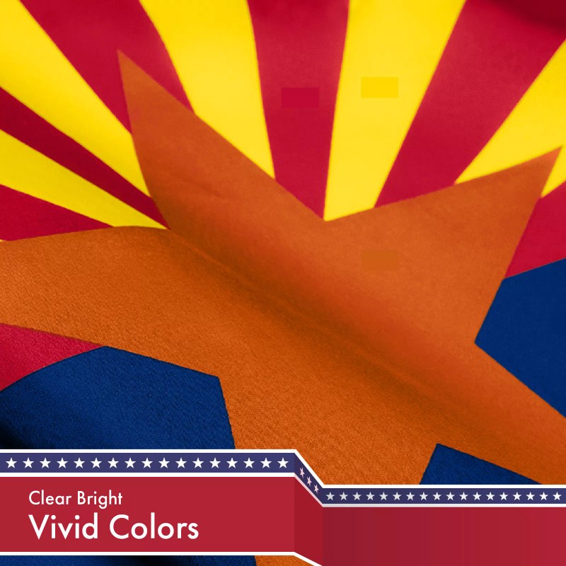 G128 Combo Pack: American USA Flag 3x5 Ft & Arizona