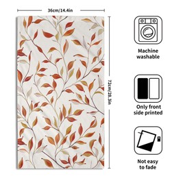 Fall Hand Towels for Bathroom Set of 2 Autumn Orange Leaf and Branch Absorbent Kitchen Towels 14.4 x 28.3 Inch Rustic Thanksgiving Fingertip Towels for Home Hotel Gym Spa