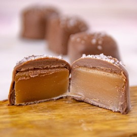 Wockenfuss Candies Sea Salt Caramels - Milk Chocolate - 1lb