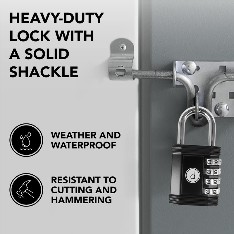 Padlock Combination Lock 4 Digit (2 Pack) - for Gym
