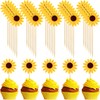 Decoración para cupcakes, diseño de girasol, 60 unidades, decoración para