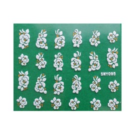 Rose Flower Wrap Petals Rhinestone Nail Art Sticker Smy095 Golden Nail Wraps Art Stickers Manicure Supplies for Women for Home Nails Full Long Lasting Easy Apply and Remove