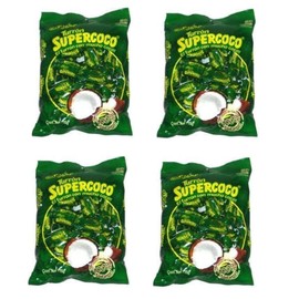 SUPER TURRON SUPERCOCO ALL NATURAL COCONUT CANDY 50 COUNT by Supercoco (Pack of 4)