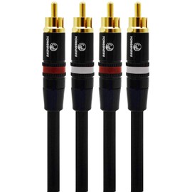 Audio Fan RCA Cable 47.2 inches (120 cm), Cable Diameter 0.2 inches (5.6 mm), Set of 2