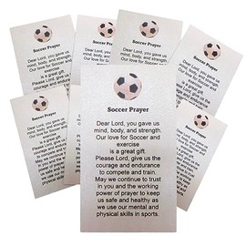 Westmon Works A Soccer Players Prayer Card Bulk Team Pack Set Christian Inspirational Message for Footballers, Set of 10