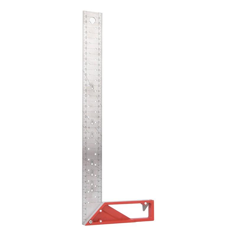 Stainless Steel Square Woodworking Ruler 45 ° / 90 °