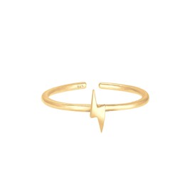 Elli Blitz 06041917 Women's Stacking Ring 925 Silver Size 54 (17.2), Facet cut, No Gemstone