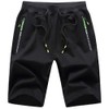 JustSun Men's Shorts, Sports Shorts, Cotton Stretch Fabric with Zip,