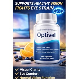 Optivell Vision Support Supplement – Eye Health & Visual Function Support – Daily Vision Support Formula – 60 Capsules