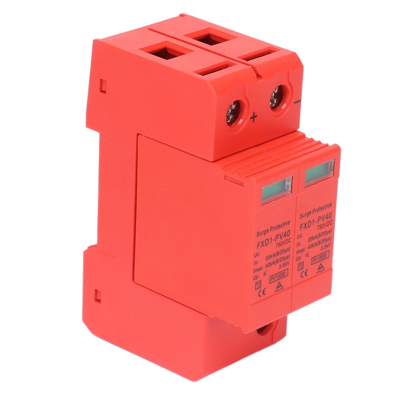 2Pcs Surge Protective Devices DC Photovoltaic Arrester 2P 40KA with