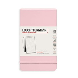 LEUCHTTURM1917 364412 Notepad Pocket (A6), Hardcover, 184 Numbered Pages, Powder, Dotted