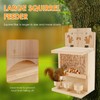 Wooden Squirrel Feeder House, Squirrel Feeder for Garden, Large Capacity