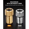 AstroAI Brass Presta Valve Adapter, Convert Presta to Schrader Valve