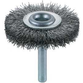 TRUSCO TB-6223 Wheel Brush with Axis Diameter 2.0 x 2.0 inches (50 x 6 mm), Stainless Steel Wire, Wire Diameter 0.3 inches (0.3 mm)