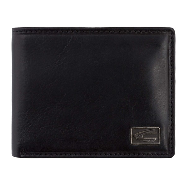 camel active, Japan Men's Wallet (Denim Size), Black, 11 x 2 x 8,5, Shoulder Bag with Zip