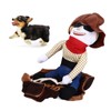 Cowboy Pet Costume Breathable Comfortable Polyester Dog Cloth Decorative Funny