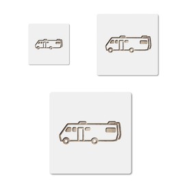 Rv Van Truck Trip Roadtrip, quality mylar stencil pack in 3 sizes, reusable for crafts and diy projects CCSTE-27320