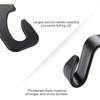 Maciebelle 4 Pack Car Seat Headrest Hooks, Black ABS 100%