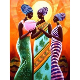 Bimkole 5D Diamond Painting Kits African American Women, Full Drill Exotic Beauty Paint with Diamonds Art DIY Rhinestone Embroidery by Number Kits Cross Stitch Home Wall Craft Decoration(12x16inch