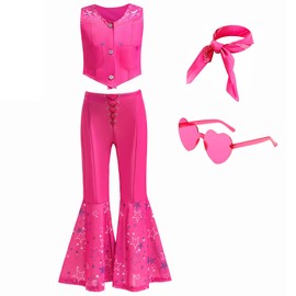 Girls Princess Dress Up Birthday Party Luxury Cosplay Costume Outfit with Accessories