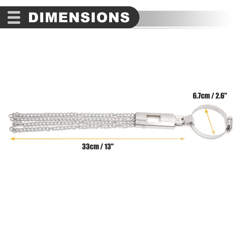 Motoforti Universal Car Anti Static Strap, Plastic Metal, Silver Tone,