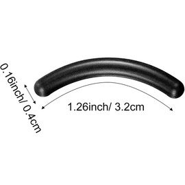 Jeufond 80 pcs Eyelash Curler Refills, Eyelash Curler Pads, Silicone Rubber Universal Eye lash Curler Replacement Refills with Clear Storage Box (Black)