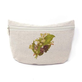Custom Canvas Makeup Bag Lilies of The Valley Vintage Look B Botanical & Flowers School Supplies Pencil Tote Pouch 9x6 Inches Natural Design Only