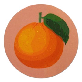 Novel Merk Orange Fruit Vinyl Stickers - 2” Round Individual Decals for Laptop, Water Bottle, Party Favors, & Decor - Adheres to Clean Surfaces Waterproof & Repositionable (20 Pack)