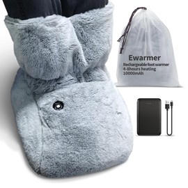 Ewarmer Electric Heated Foot Warmers for Women and Men,Rechargeable Cordless Foot Warmer Heating Pad with 4-8 Hours Long-Lasting Heat, Auto Shut Off with 3 Temperature Setting,High Tube Design
