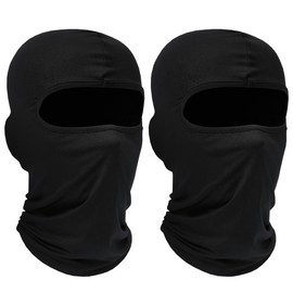 Bodyplus Pack of 2 Balaclava Full Face Mask for Men and Women - Ski Mask Balaclava - Cycling, Motorcycle, Snowboarding Balaclava - Thermal Balaclava Face Cover for Winter - Black