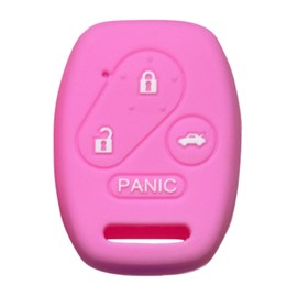 Key Fob Cover for Civic Accord: 4 Buttons Key Case Protector Fit for Honda Pilot CRV 2003 2004 2005 2006 2007 2008 2009 2010 2011 2012 OUCG8D380HA KR55WK49308 N5FS0084A N5FA05TAA (Pink)