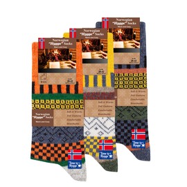 Wool Socks for Men and Women, Patterned Socks, Thermal, Cushioned, Walking, Hiking, Cosy, Colourful, Fluffy Soft Winter Socks, Hygge Socks