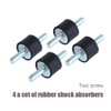 4pcs M6 Rubber Anti-Vibration Isolator Mounts Air Compressor Pump Shock
