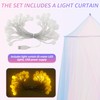 Mosquito Net Bed Canopy, with LED Light Polyester, Decorative Hanging