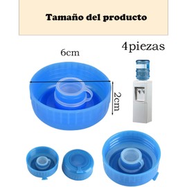 4Piezas Tapas para botellas de agua.,tapas de silicona elasticas reutilizables,reutilizable,roscado de precisión, para garantizar que el líquido no se filtre, adecuado para dispensadores de agua