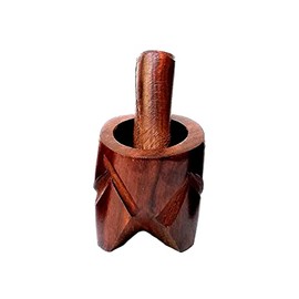 Pepper Mill Wood, Pepper Crusher. Mini Mortar Ironwood Handmade for Crush Chiltepin Chili Tepin, Spices or Peppers. Kitchen and Utensil Decor (Mini Molcajete)