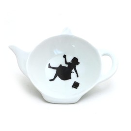 Alice's Adventures in Wonderland Teabag Holder, Teapot Shaped Tea Bag Dish - Lennymud by Lorrie Veasey