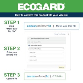 ECOGARD XC36080H Filtro de aire de cabina de alta eficiencia actualizado con bicarbonato de sodio Honda Civic, V, Fit, HR, Odyssey, Insight, CR-Z, Cla