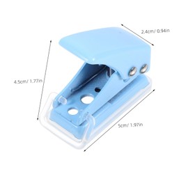 Operitacx 2 Pcs Portable Handheld Single Hole Puncher for Paper Tags Crafts Durable Punch Tool for Office Use Compact Lightweight Design