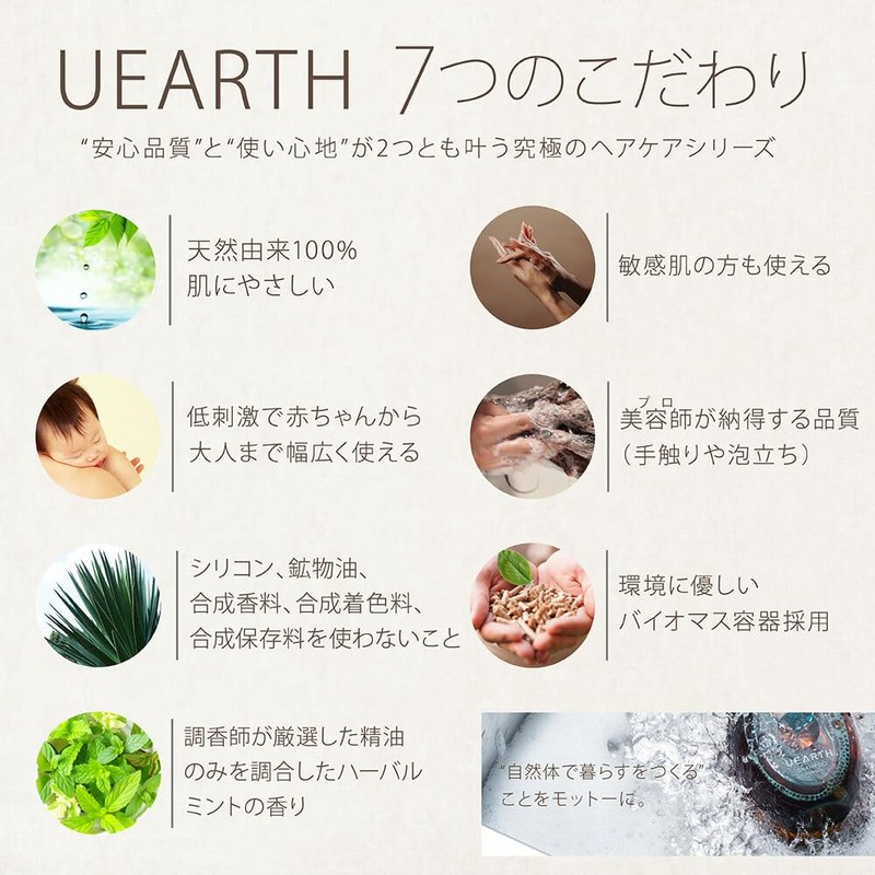 UEARTH Scalp Shampoo, 1.7 fl oz (50 ml) Pouch, 100%