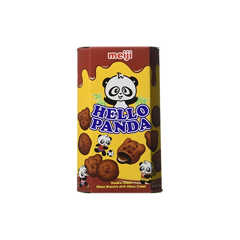 Meiji Hello Panda Double Choco Choco Biscuits with Choco Cream