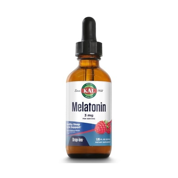 KAL Melatonin DropIns 3mg, Healthy Sleep Aid Support, Liquid Melatonin